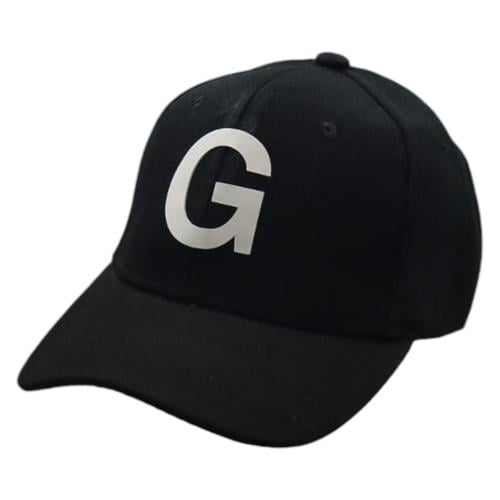 كاب حرف G  أسود مقوس