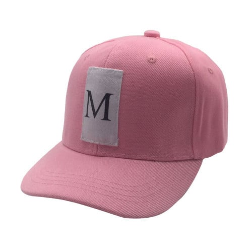 كاب حرف M وردي (بمبي ) مقوس