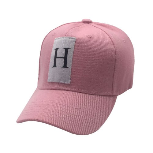 كاب حرف H وردي (بمبي ) مقوس