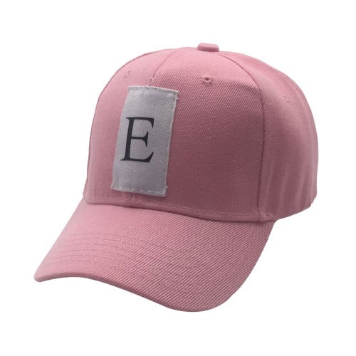 كاب حرف E وردي (بمبي ) مقوس