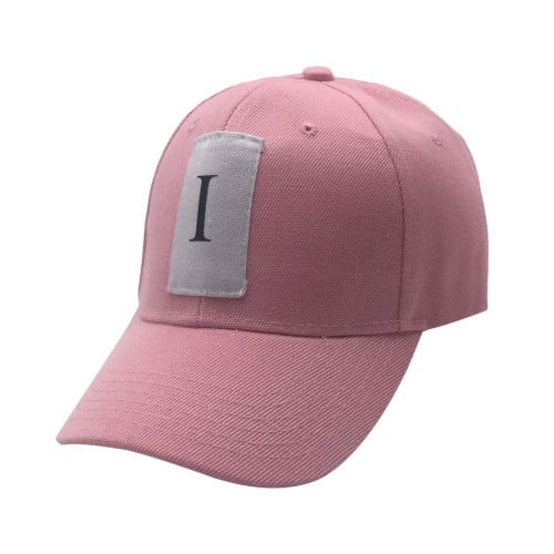 كاب حرف I وردي (بمبي ) مقوس