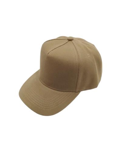 كاب سادة بيج مقوس ل الطباعه و التطريز والزي الموحد بحديدة من الخلف