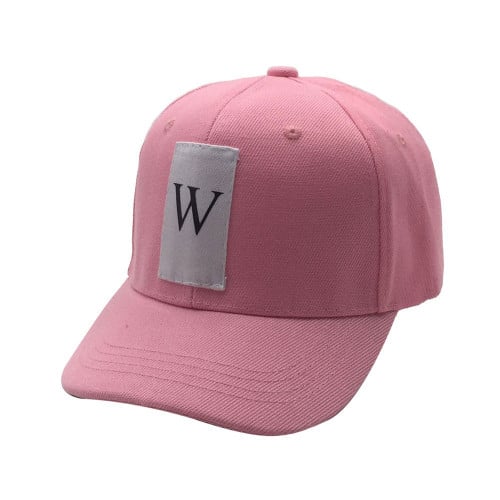 كاب حرف W وردي (بمبي ) مقوس