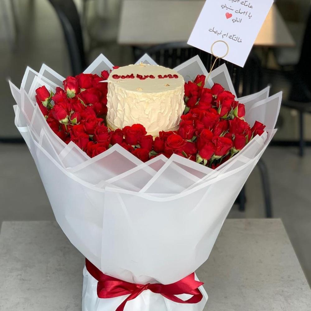 قسم باقات الورد والكيك