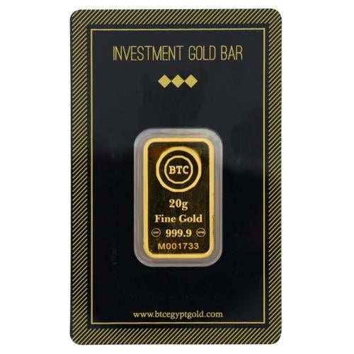 سبيكة BTC ذهب 20 جرام عيار 24