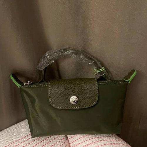 Longchamp XS - زيتي كامل مع الستراب