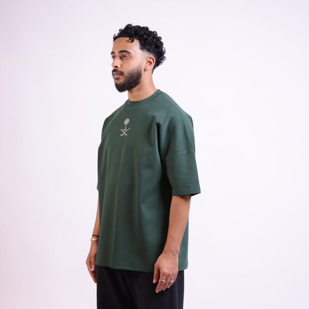 تيشيرت اليوم الوطني السعودي بشعار خلفية الامير  محمد بن سلمان