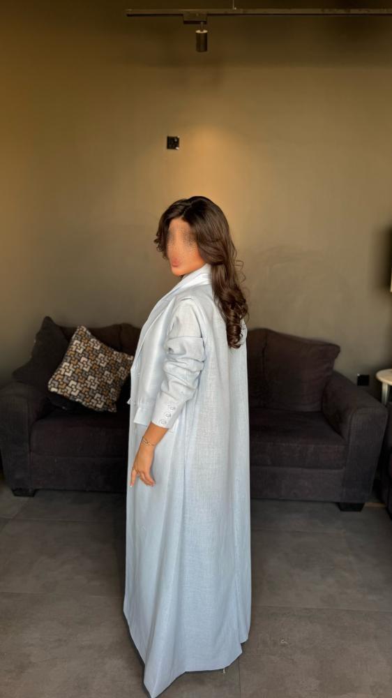 بليزر قماش لينن بيبي بلو