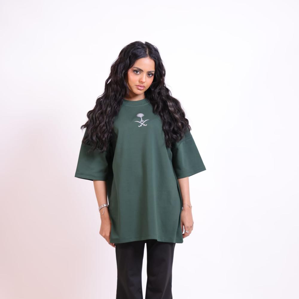 تيشيرت اليوم الوطني السعودي بشعار خلفية الامير  محمد بن سلمان