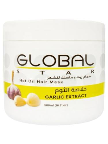 ماسك وحمام زيت شعر ثوم من جلوبال ستار , 500 مل