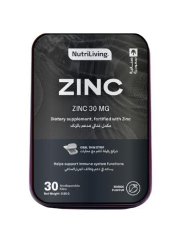 NutriLiving Zinc-Fortified Dietary Supplement – Oral Dissolving Strips 30 Pieces