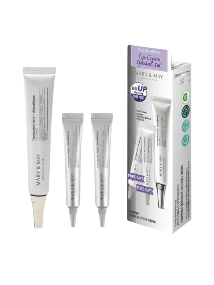 Mary & May Special Eye Skin Care Set with Tranexamic Acid + Glutathione - 3  Pieces -   -
