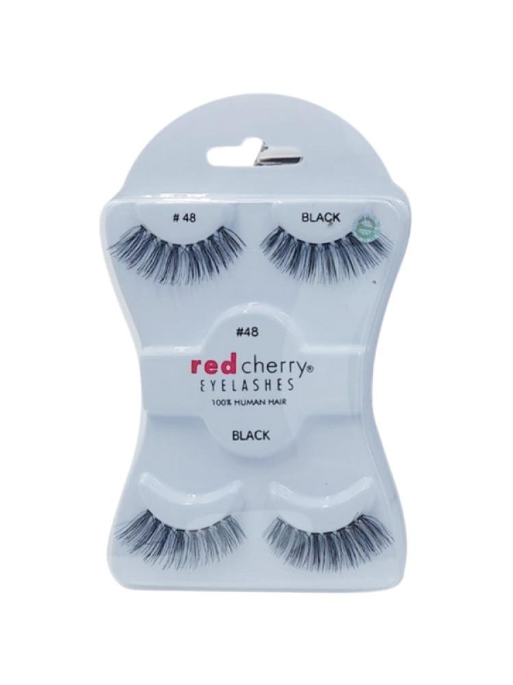 Red Cherry Decorative False Eyelashes – 2 pcs – Black – #48