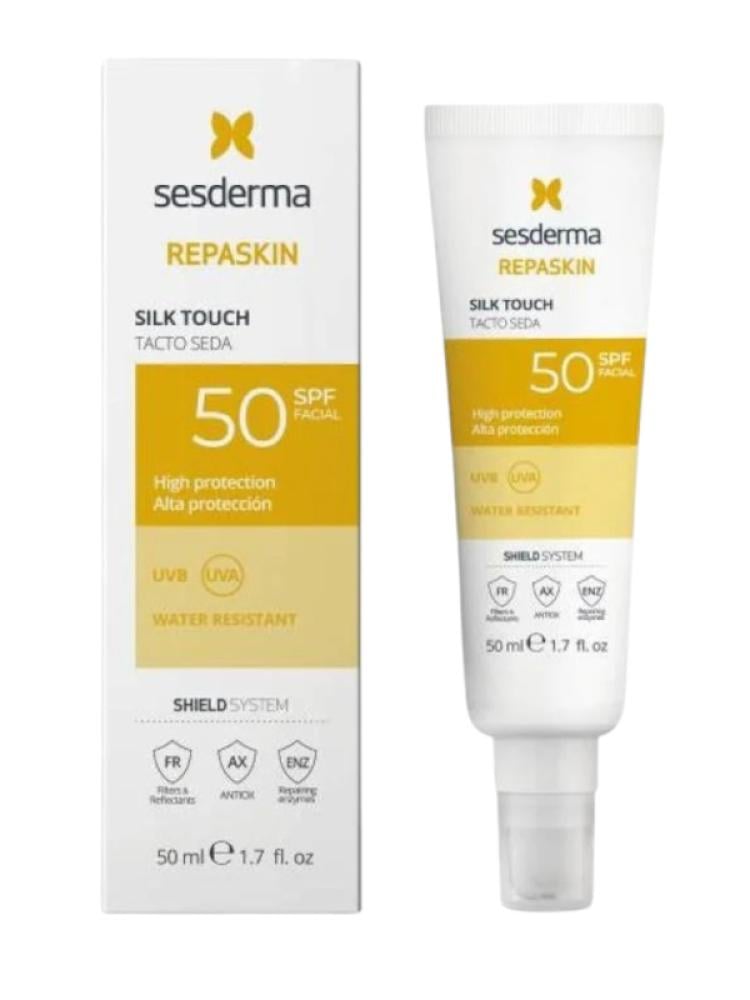 ريباسكين سيلك تاتش للوجه واقي شمس  بعامل حمايه  SPF50 من سيسديرما - 50 مل