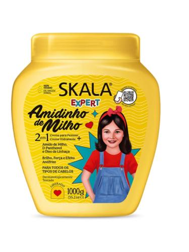 Skala - Amidinho de Milho Cream for moisturizing and strengthening children’s hair, 1000 grams.
