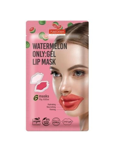 Purederm Watermelon Lip Hydrating Gel Mask - 6 x 15g