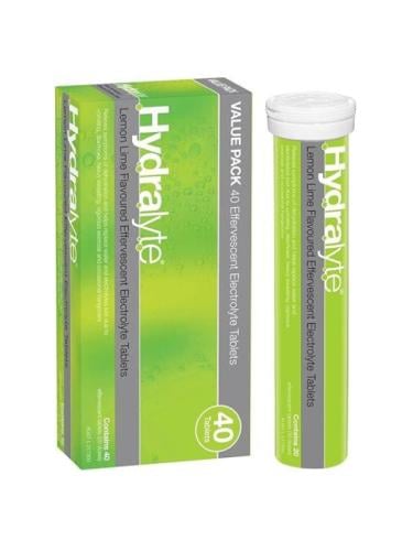 Hydralyte - Lemon Lime Effervescent Tablets - 40 Tablets