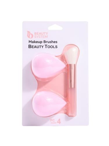 Beauty System Makeup Sponge with Brush – Assorted Colors – 4 Pieces
