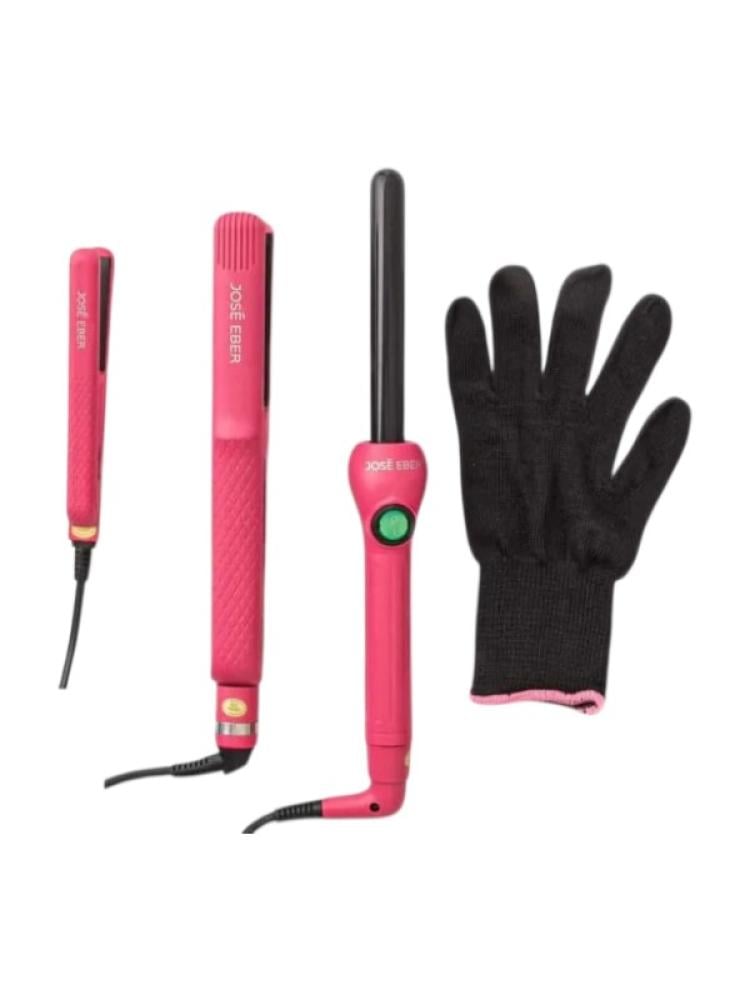 Jose Eber - 3-in-1 Straightener and Curler Kit - Size 19 | Pink