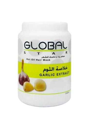 جلوبال ستار ماسك وحمام زيت شعر ثوم - 1500 ml