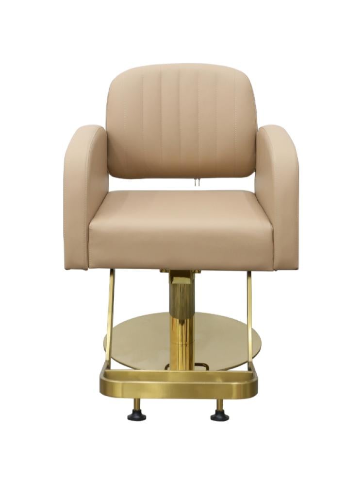 Salon System Ladies Hydraulic Hair Styling Chair Beige with Gold