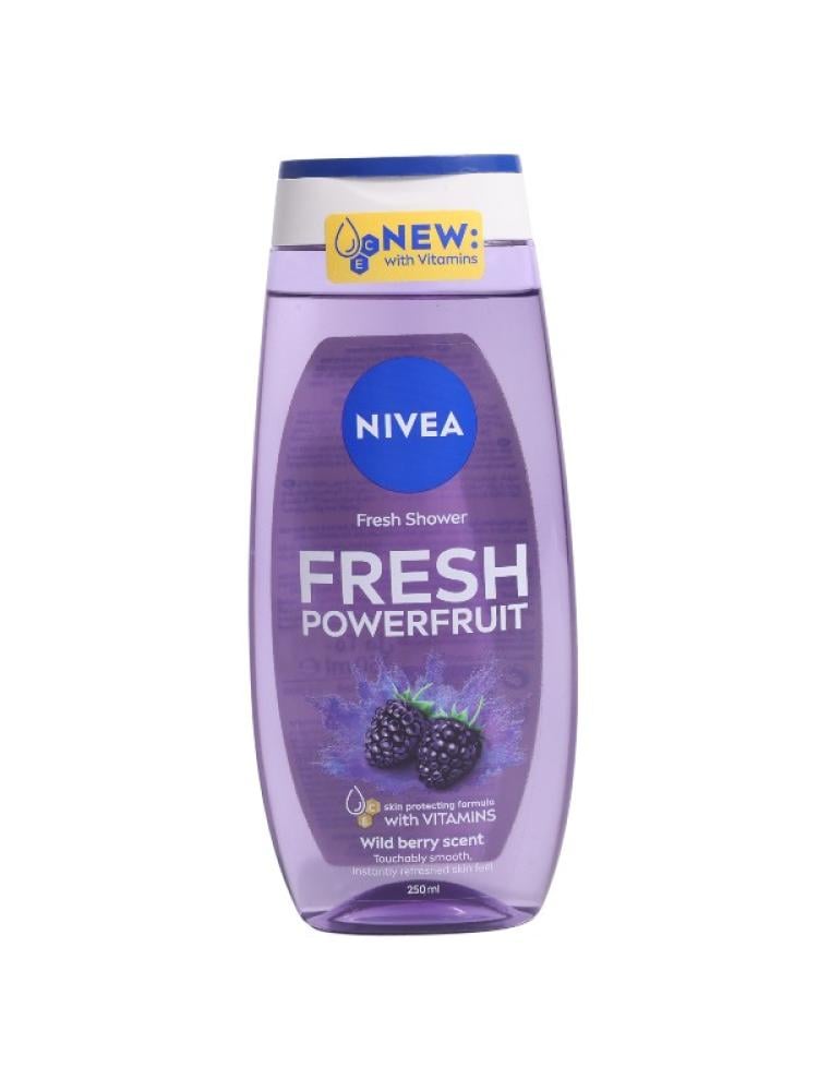 جل استحمام فريش باور فروت برائحة التوت البري من نيفيا - 250 مل