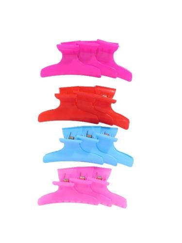 Colored plastic hair clips from Salon System ، 12 pcs