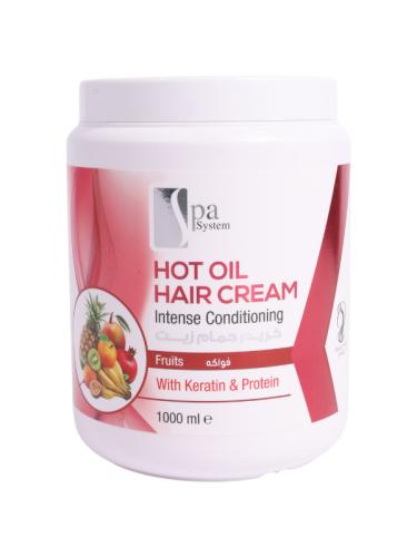 Spa System - Fruit Hot Oil Hair Cream with Keratin and Protein - 1000 ml