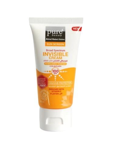 كريم واقي الشمس إنفيزبل عامل حماية SPF 100 من بيور بيوتي - 50 مل