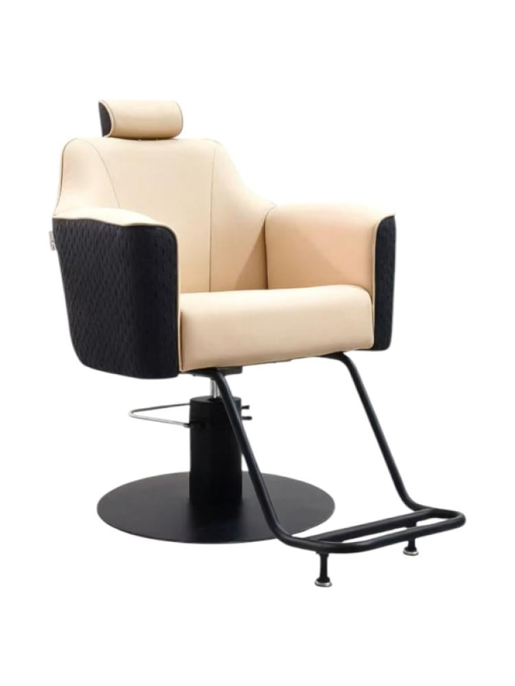 كرسي قص وميك اب نسائي لون بيج مع اسود من صالون سيستم - موديل BX-3135B