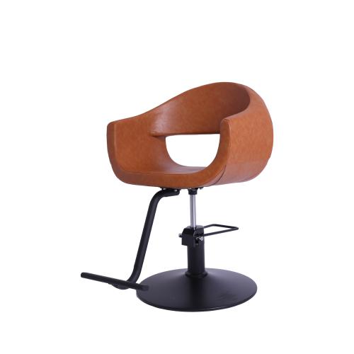 Salon System - Women's Round Chair with Slot - Model 2025 | Camel