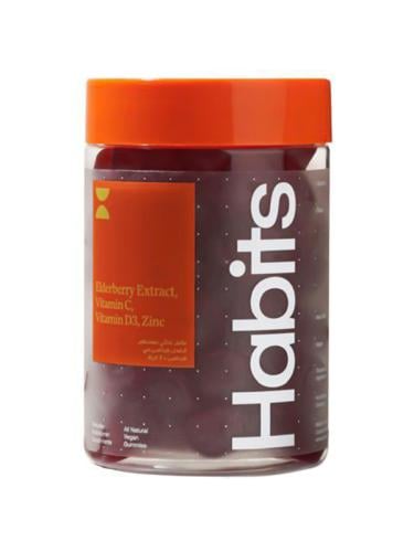 Habits Elderberry Extract Gummies with Vitamin D3 C Zinc – 60 Pieces