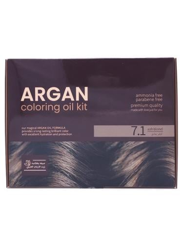 Argan Natural Argan Oil Hair Dye, Ash Blonde 7.1 - 75ml
