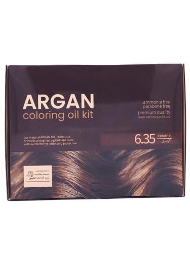 Argan Natural Argan Oil Hair Dye Set - 6.35 Caramel | 75ml