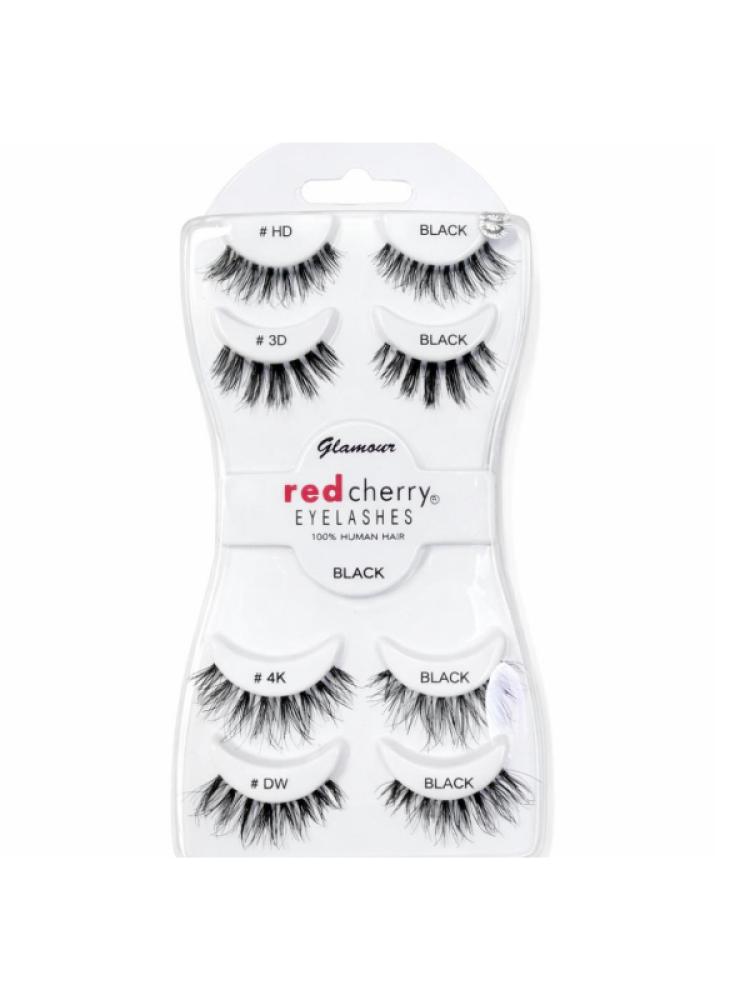 Red Cherry 4-in-1 Black Eyelash Set - Glamour