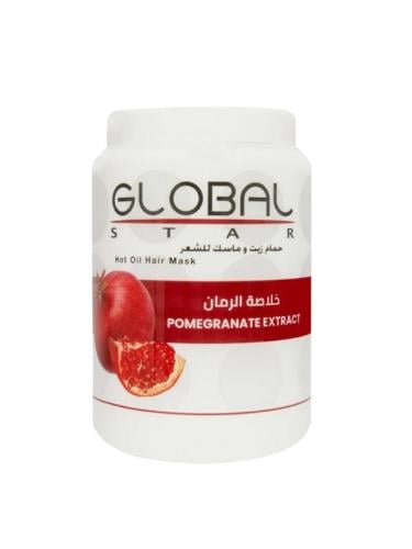Global Star Pomegranate Extract Hair Oil Bath for Moisturizing and Nourishing Hair - 1500ml