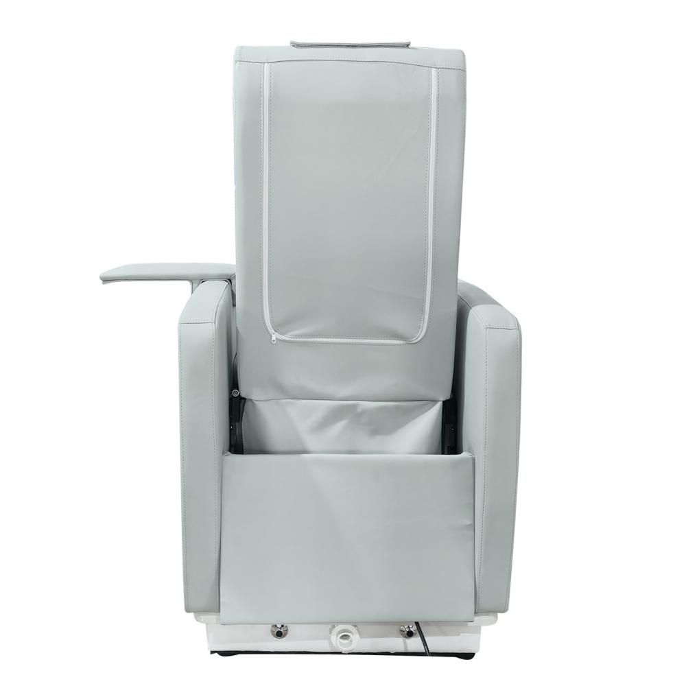 System Salon - Pedicure chair connected to a jacuzzi tub without lighting with an electric movable back, mint green