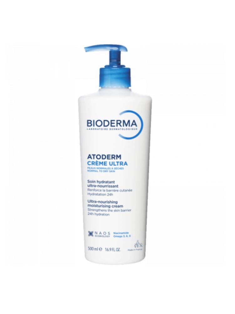 اتوديرم الترا كريم مرطب عالي التغذية و خال من العطور من بيوديرما , 500 مل