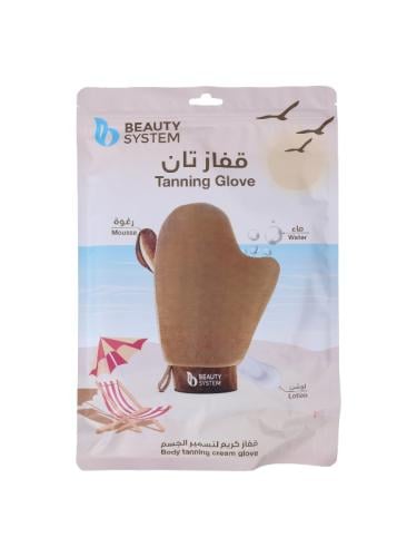 Beauty System - Tanning glove for distributing body tanning product