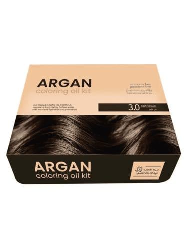 Argan Hair Dye with Argan Oil Extract, Dark Brown 3.0 - 75ml