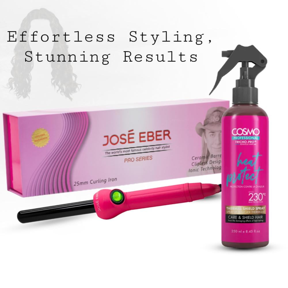 مجموعة تصفيف الشعر - فير جوسي ايبر مع بخاخ حماية الشعر من الحرارة حتى 230