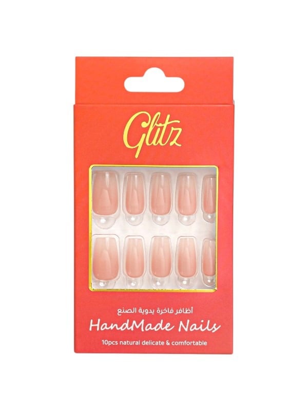 Glitz Handmade Gel Alternative Press-On Nails – Nude Pink | 10pcs
