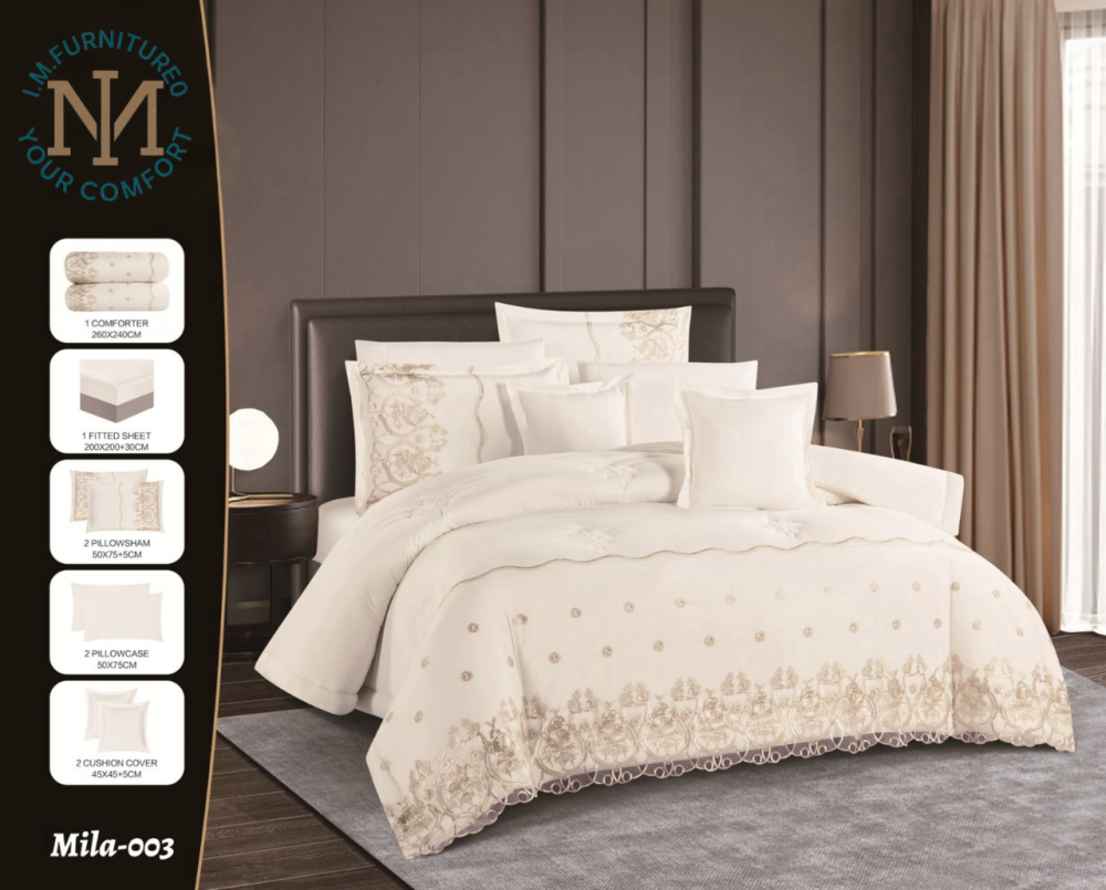 مفرش العروسة - مزدوج - اوف وايت