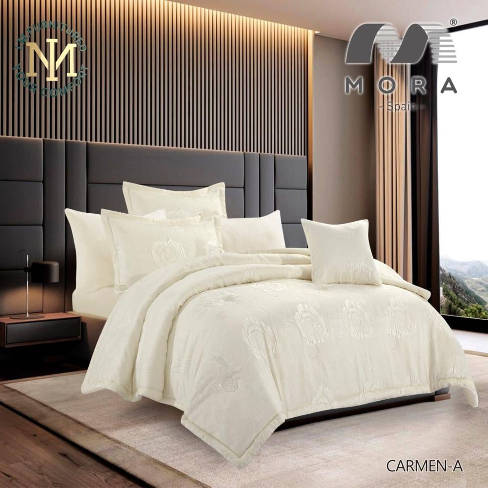 مفرش كارمين الشتوي  - CARMEN-A - مفارش سرير - ابيض كريمي
