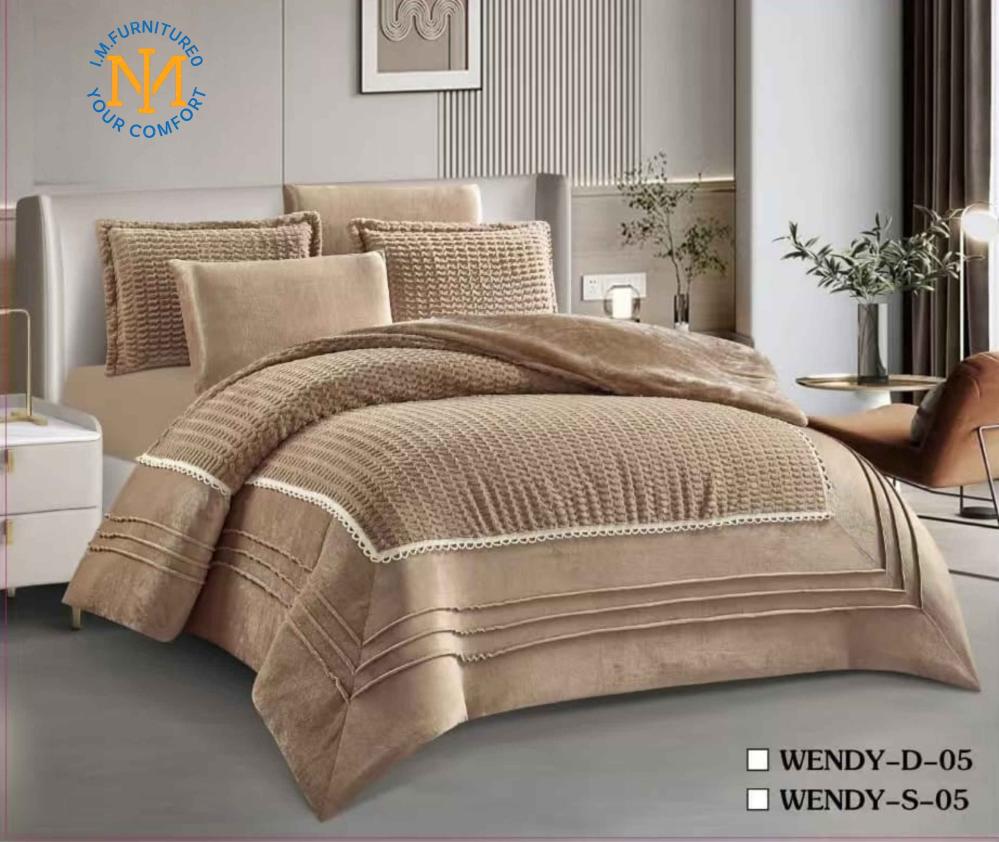 مفرش ويندي الفرو الشتوي الفاخر  -WENDY 05 - بني فاتح