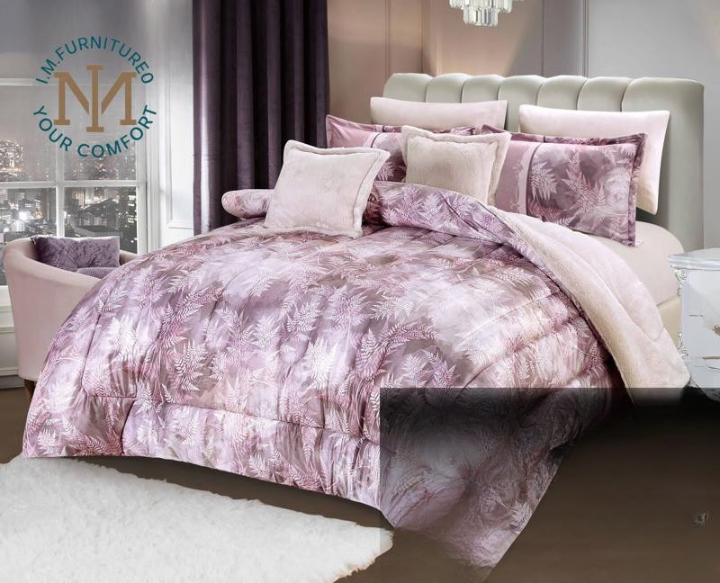 مفرش مولا الشتوي8 قطعة فرو من الداخل