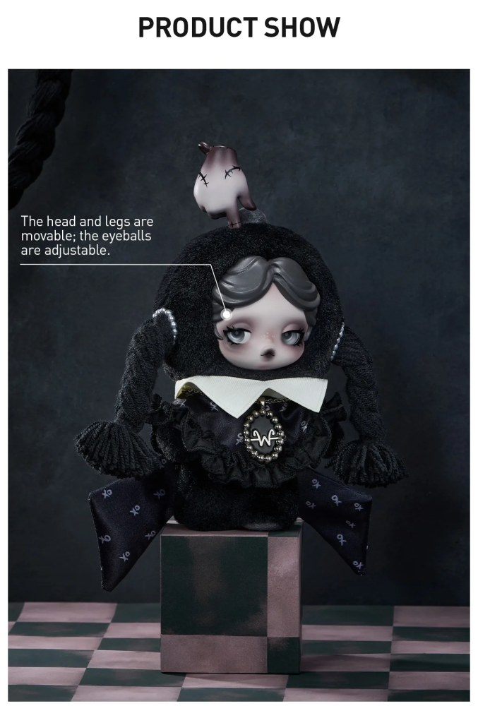 skullpanda wednesday plush classic dress version New Arrival