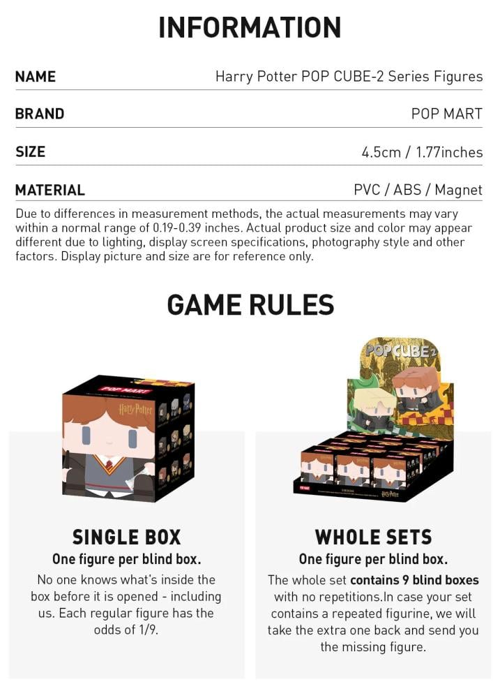 Harry Potter POP CUBE-2 Series Figures - Kaisu