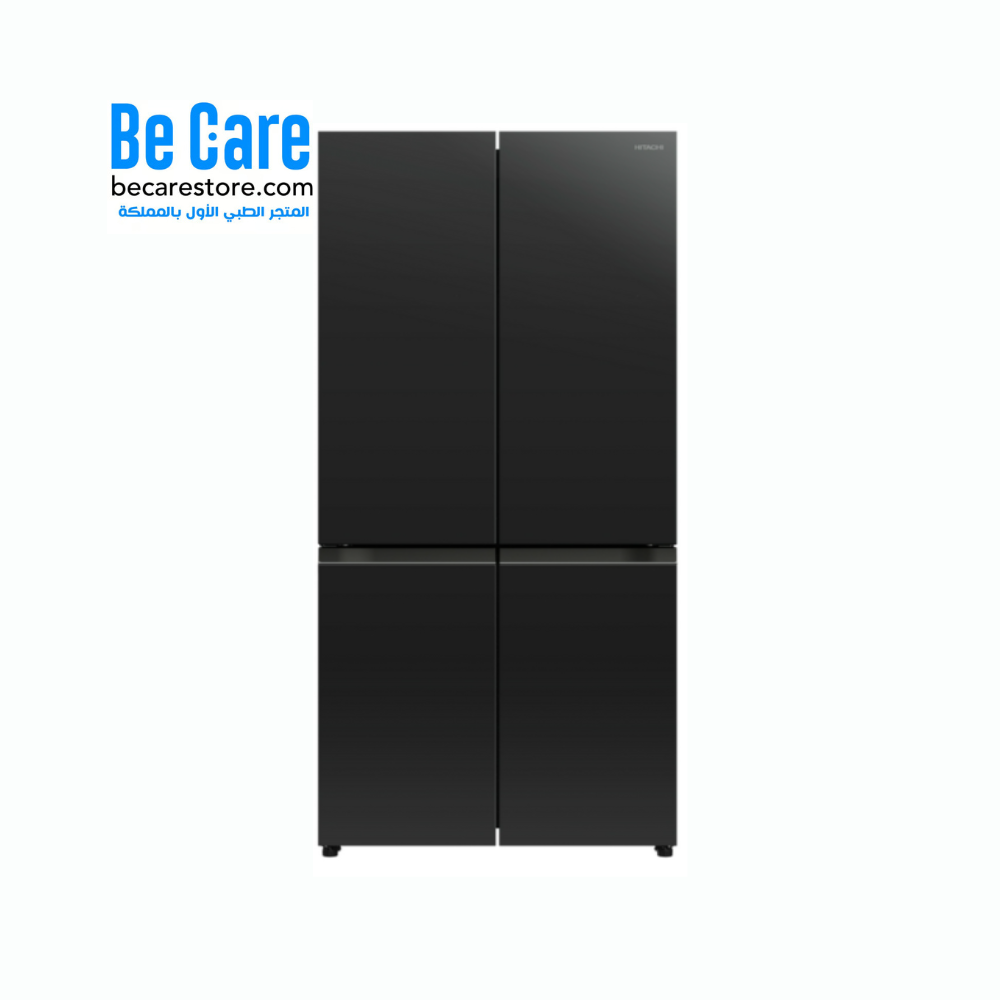 ثلاجة تبريد دولابي هيتاشي 4 باب زجاجي أسود  أداء وأناقة في مطبخك