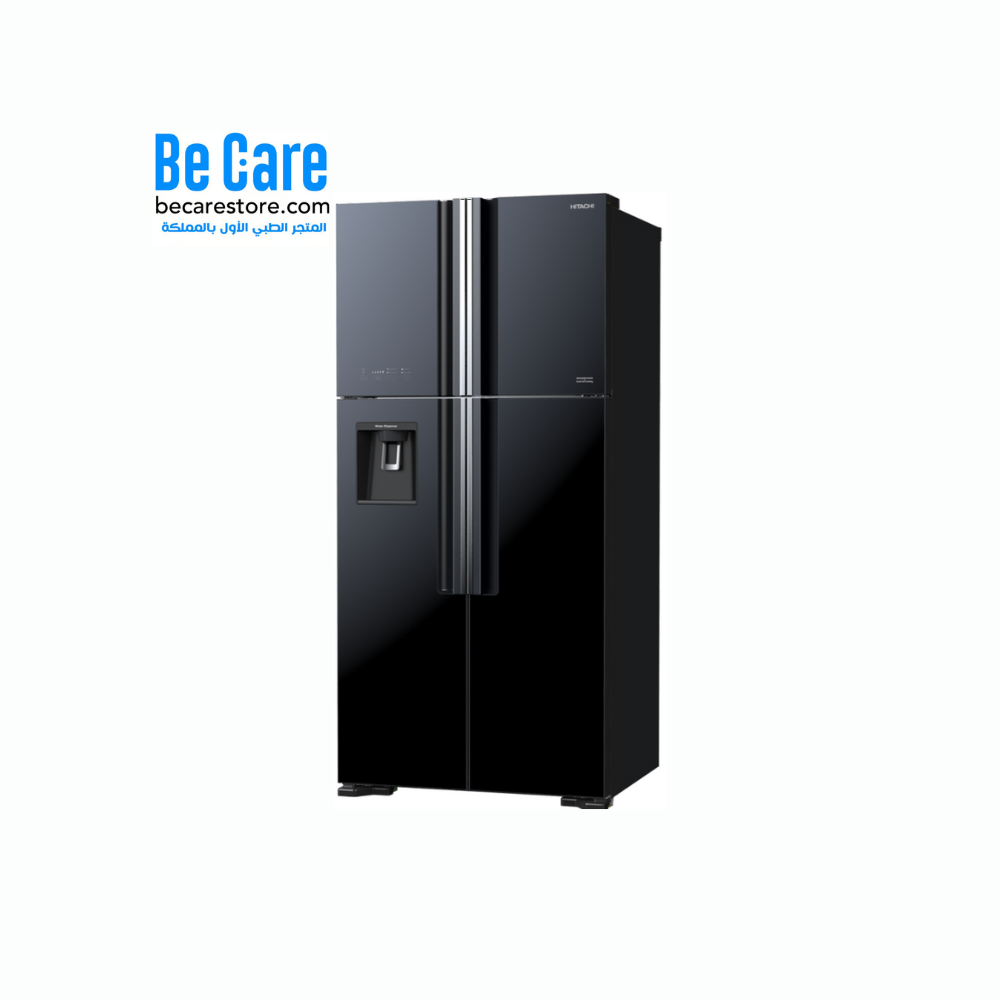 ثلاجة تبريد هيتاشي دولابي زجاجي رمادي – تبريد ذكي وأداء فائق